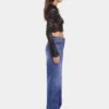 Baggy jeans i mørkvasket denim