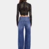 Baggy jeans i mørkvasket denim