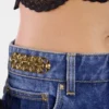 Baggy jeans i mørkvasket denim
