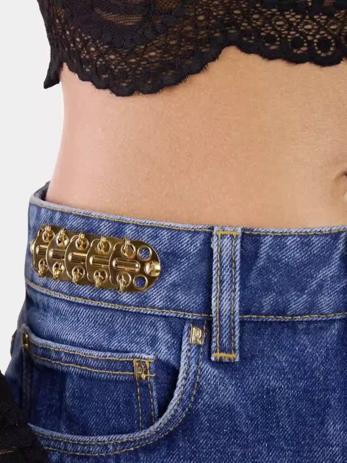 Baggy jeans i mørkvasket denim