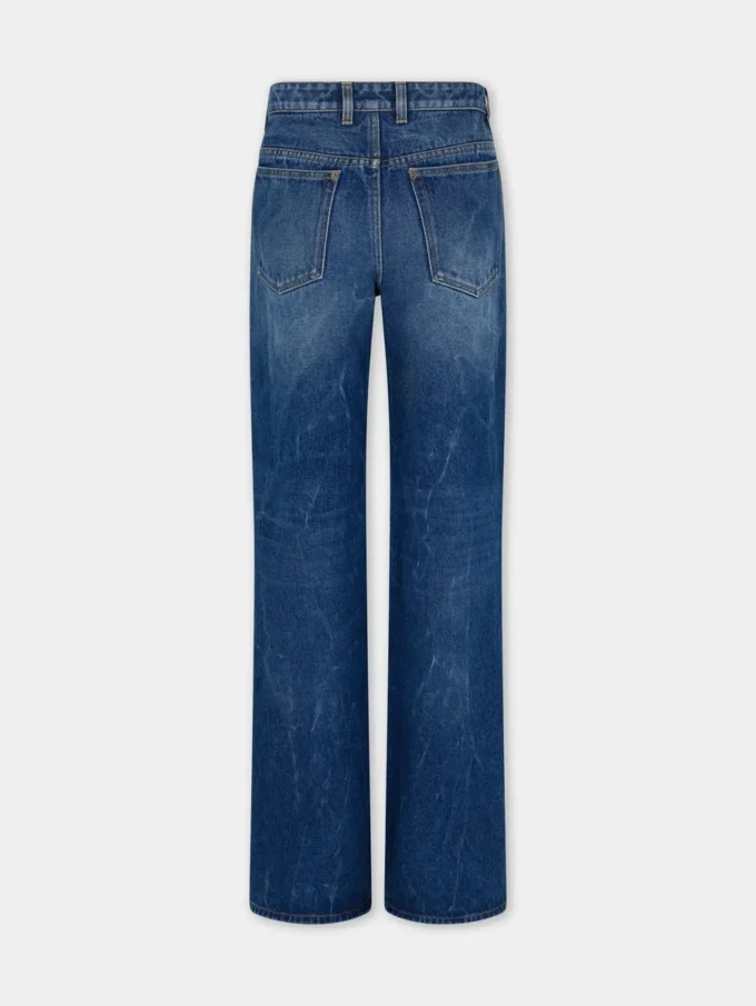 Baggy jeans i mørkvasket denim
