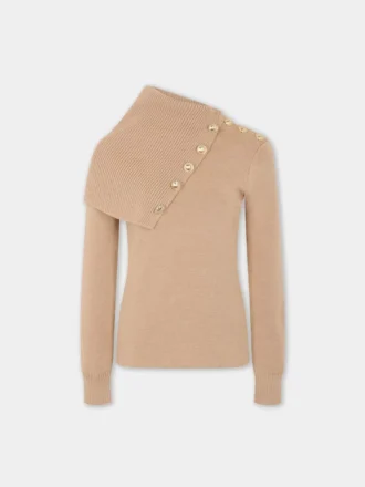 Beige sweater i uld