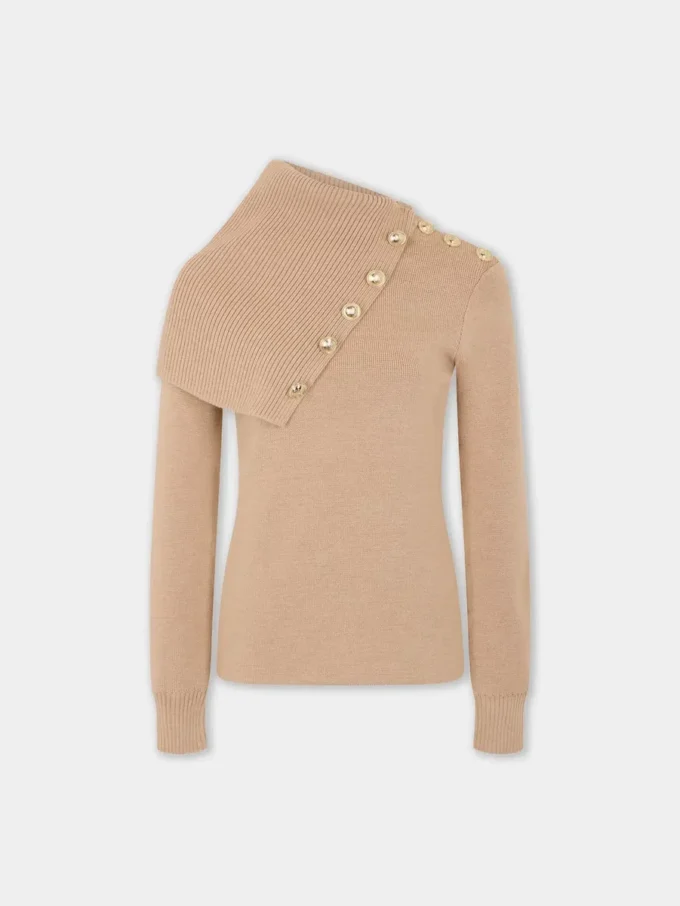 Beige sweater i uld