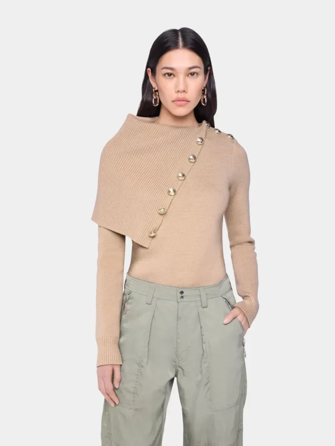 Beige sweater i uld
