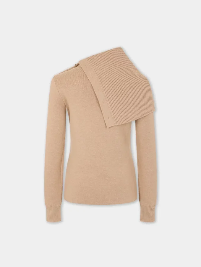 Beige sweater i uld