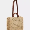 Beige totebag i raffia