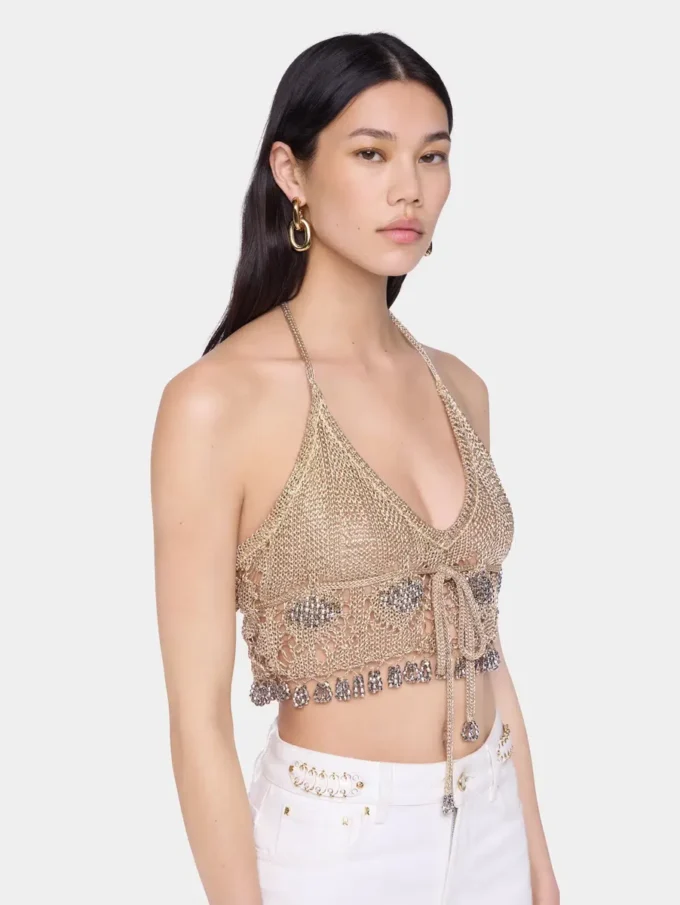 Bralette i hæklet stof