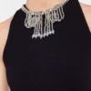 Broderet strikbluse
