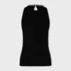 Broderet strikbluse