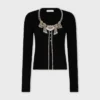 Broderet strikket cardigan