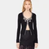 Broderet strikket cardigan