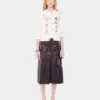 Broderet uldcardigan