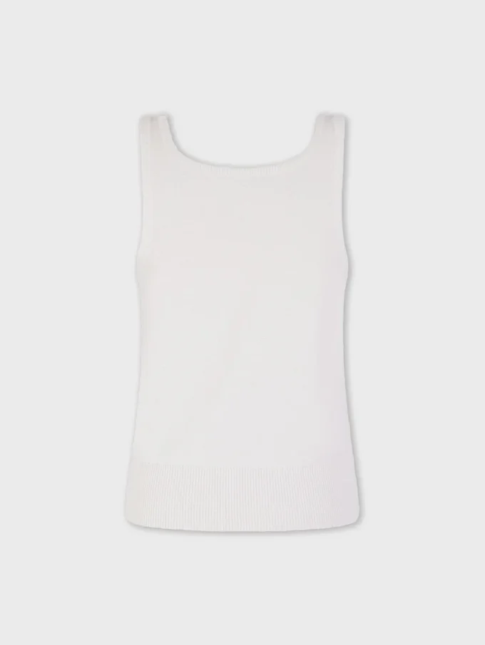 Broderet uldtop