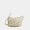 Cremefarvet Paco crossbody lædertaske