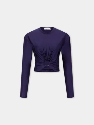 Crop top med piercingdetaljer