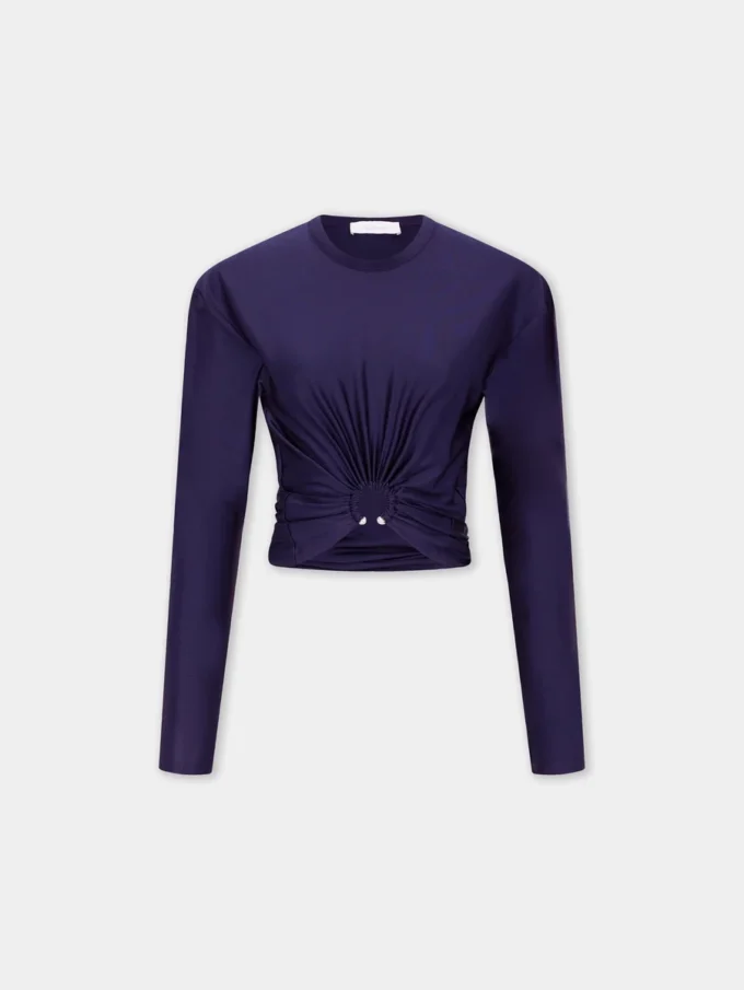 Crop top med piercingdetaljer
