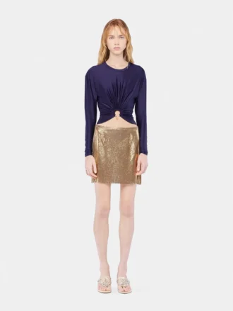 Crop top med piercingdetaljer