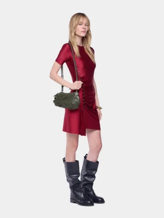 Drapé mini-kjole i jersey