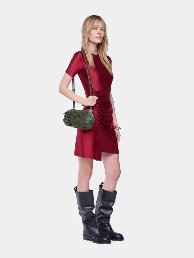 Drapé mini-kjole i jersey