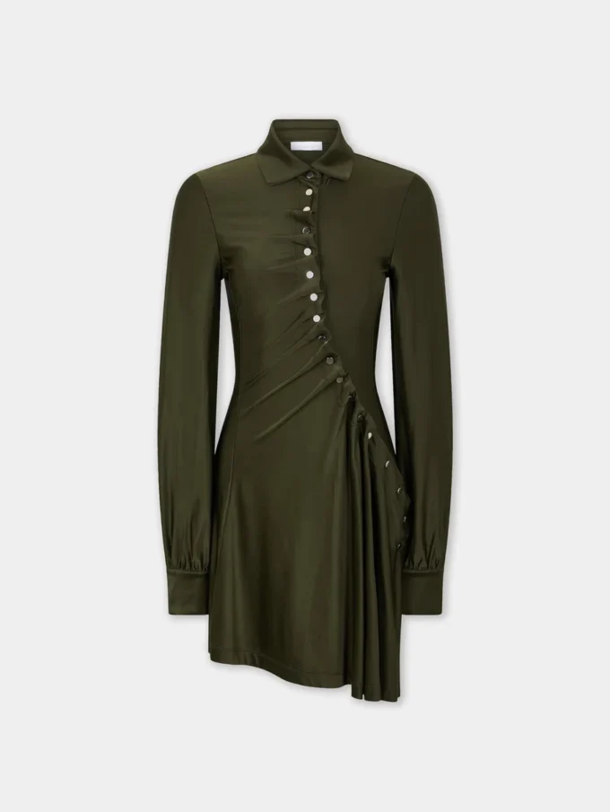 Drapé mini-kjole i jersey