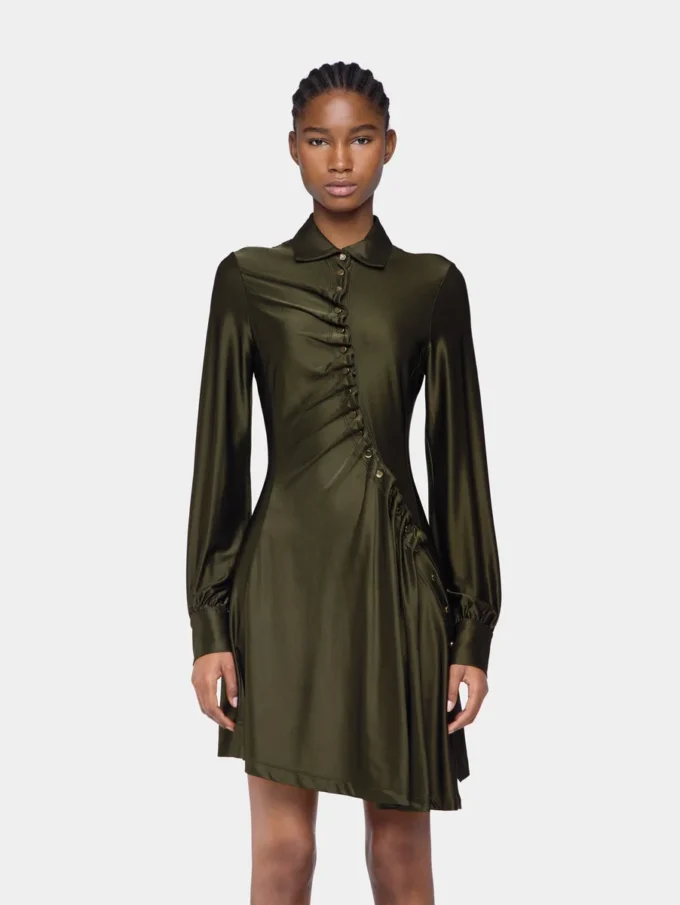 Drapé mini-kjole i jersey
