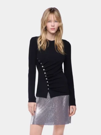 Drapede top i jersey