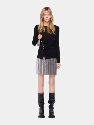 Drapede top i jersey