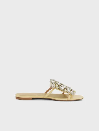 Flade sandaler med strass