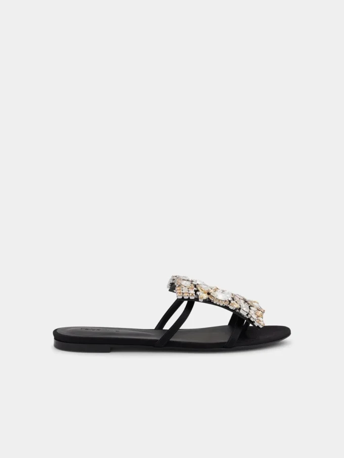Flade sandaler med strass