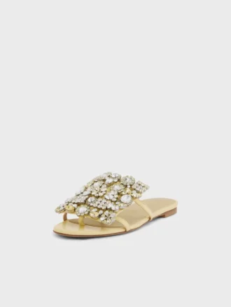 Flade sandaler med strass