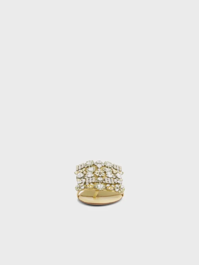 Flade sandaler med strass