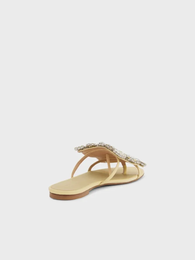Flade sandaler med strass