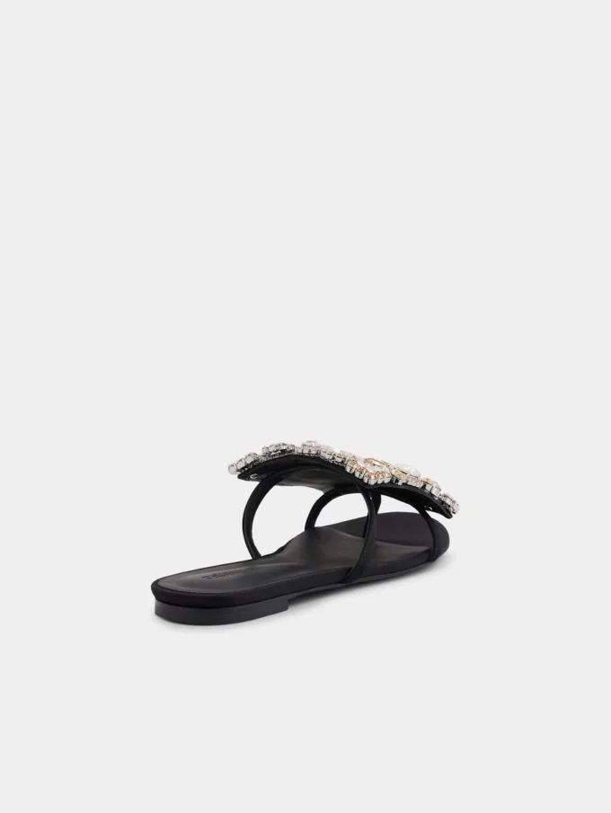 Flade sandaler med strass