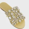 Flade sandaler med strass