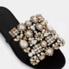 Flade sandaler med strass