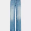 Flared jeans pyntet med 1969-skiver