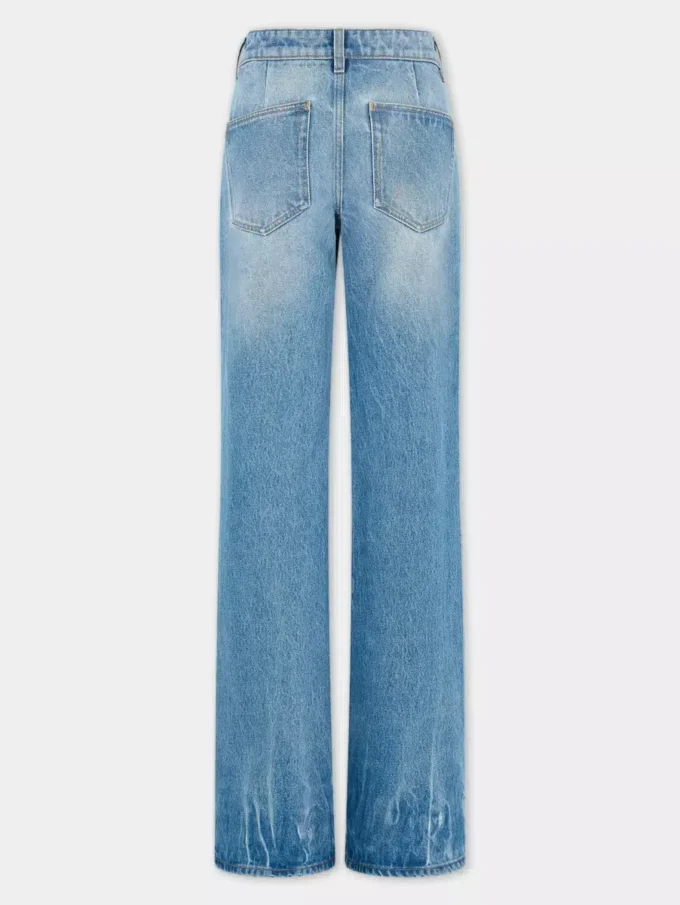 Flared jeans pyntet med 1969-skiver