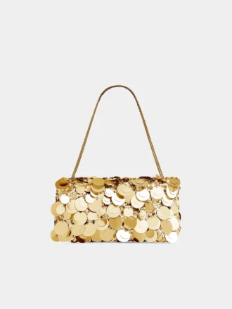 Glitrende baguette-taske