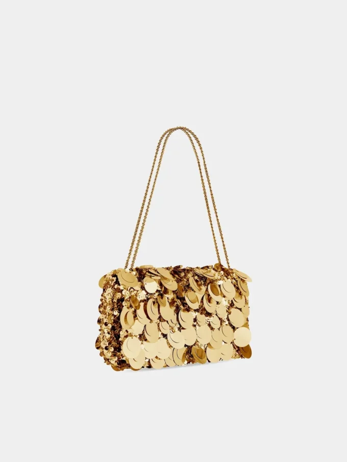 Glitrende baguette-taske
