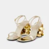 Guldfarvede sandaler med Sparkle-hæl
