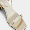 Guldfarvede sandaler med Sparkle-hæl