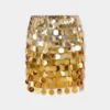 Guldfarvet miniskirt i gradient