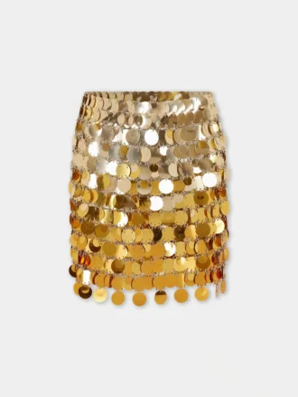 Guldfarvet miniskirt i gradient