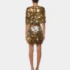 Guldfarvet miniskirt i gradient