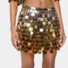 Guldfarvet miniskirt i gradient