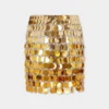 Guldfarvet miniskirt i gradient