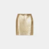 Guldfarvet miniskirt i mesh