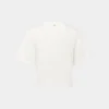 Hvid T-shirt med piercing