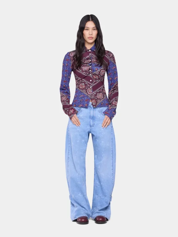 Jersey-skjorte med print