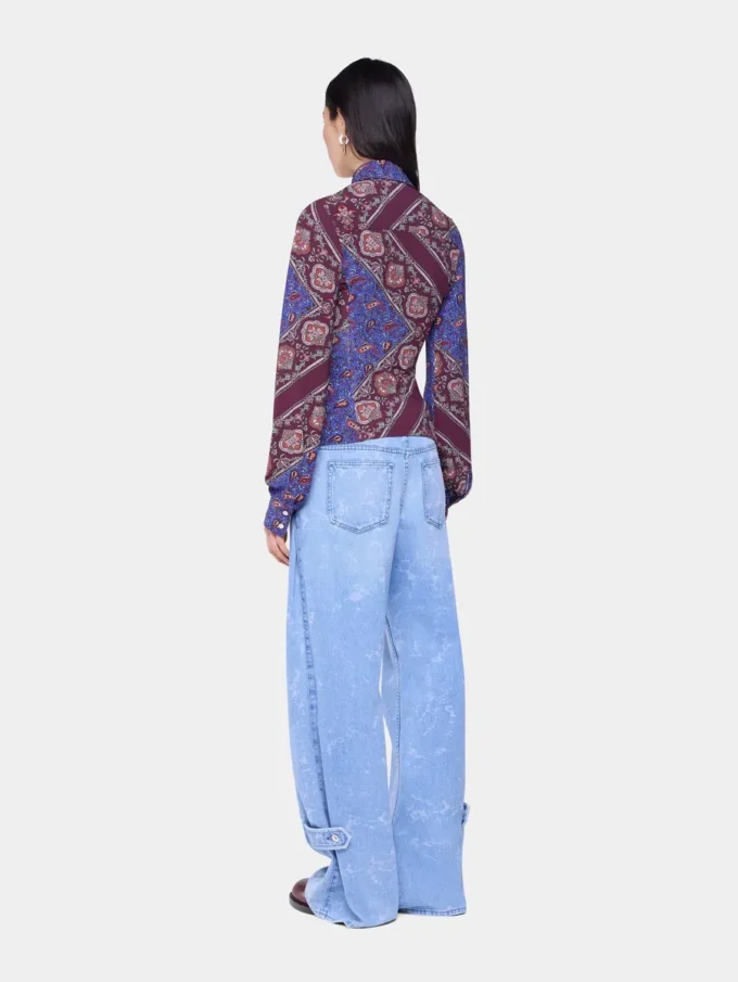 Jersey-skjorte med print